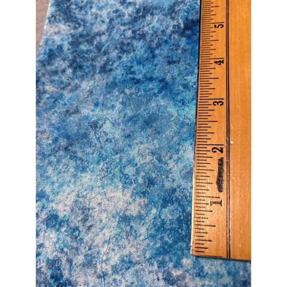 Blue Textured Cotton Fabric 19" x 44" Sewing Quilting - Picture 2 of 4